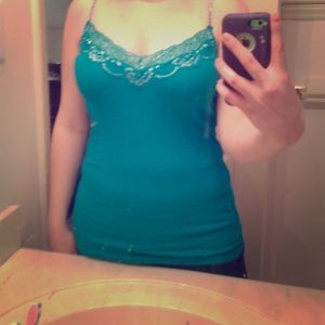 Teal lace Cami