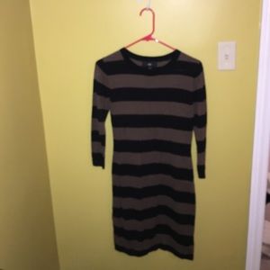 3/4 sleeve striped sweater dress size S