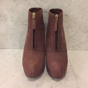 ShoeMint Platform Suede booties 6.5