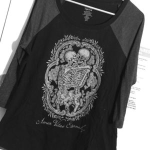 Torrid Skeleton Baseball T
