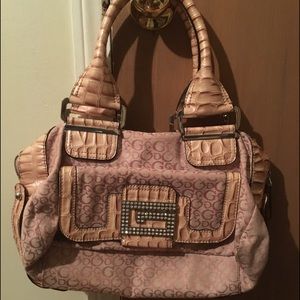 Guess pink studded purse