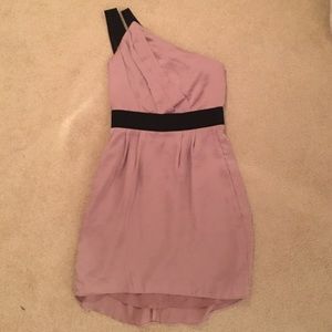 Mauve one shoulder dress