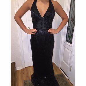 Black sparkle prom/formal dress