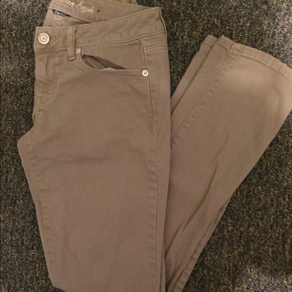 Khaki Skinny Jeans. American Eagle
