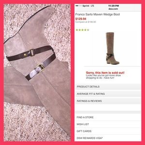 Franco Sarto Maven Wedge boots