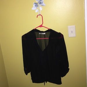 Sheer vintage black blouse size XS