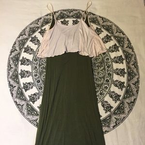 Maxi dress with top shirt