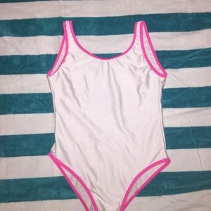 Wildfox white and pink one piece swimsuit