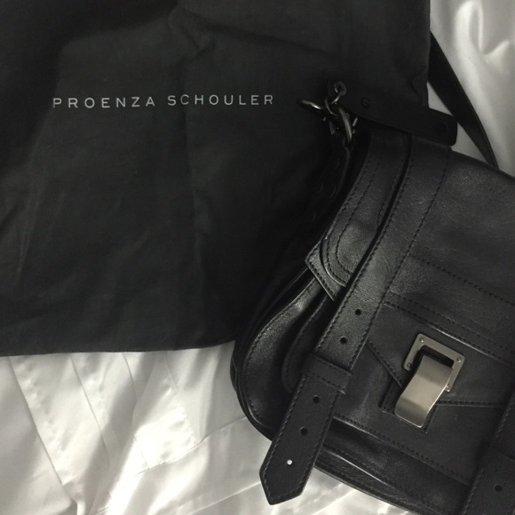 Proenza Schouler black leather PS1 pouch crossbody - Picture 3 of 3