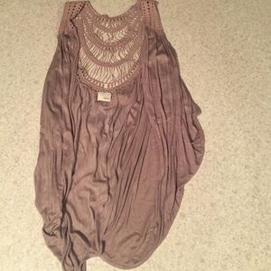 Brown tank top cardigan