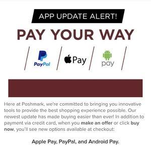 Karis Kloset Accessories Paypal Added As A Payment Option At Checkout Poshmark