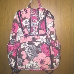 Dear Bradley double zip mocha rouge backpack