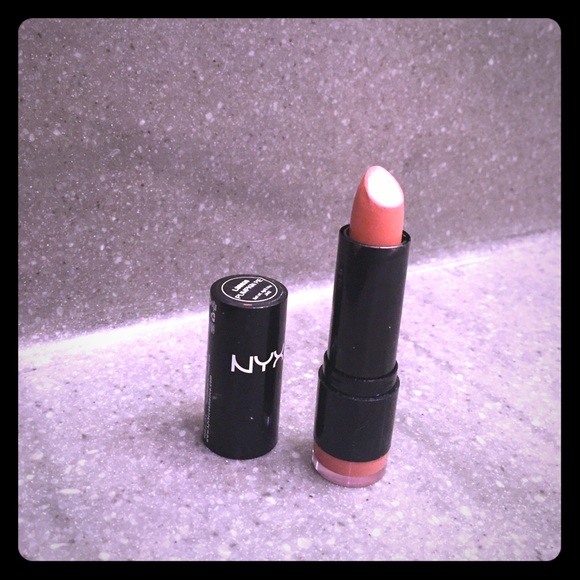 NYX lipstick in "pumpkin pie."