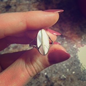 Mother of Pearl Peace Ring