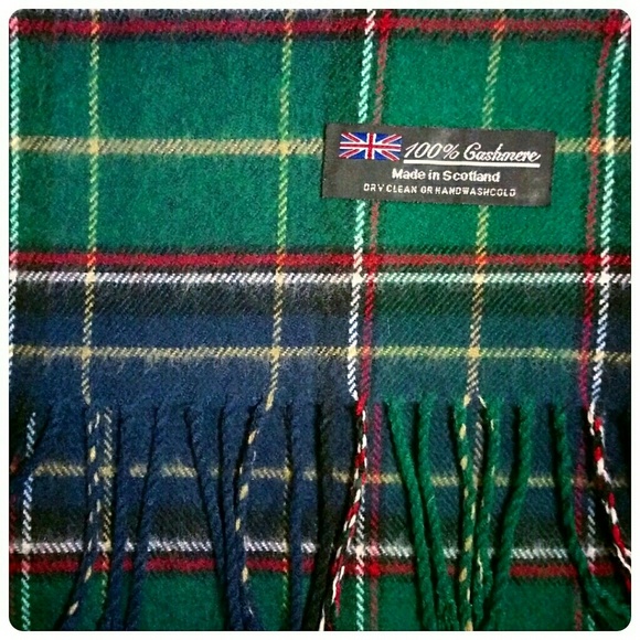 Scottish plaid cashmere scarf