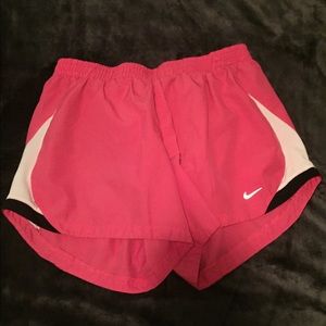 Hot pink nike running shorts