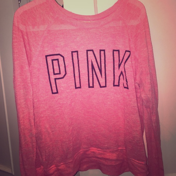 PINK-Light  sweater w/ logo