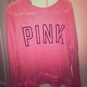 PINK-Light  sweater w/ logo