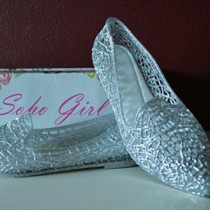 Silver Jelly Flats by Soho Girl