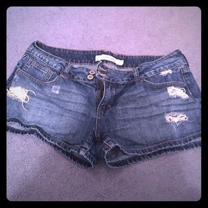 Charlotte Russe Jean distressed shorts