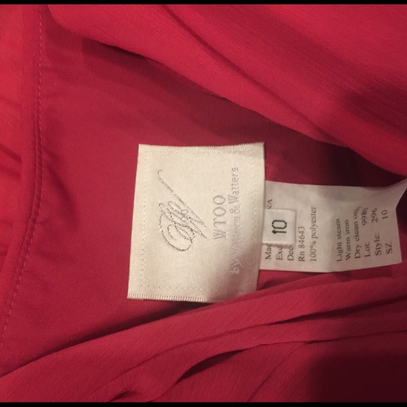 Pink one shoulder draped dress - Picture 3 of 3