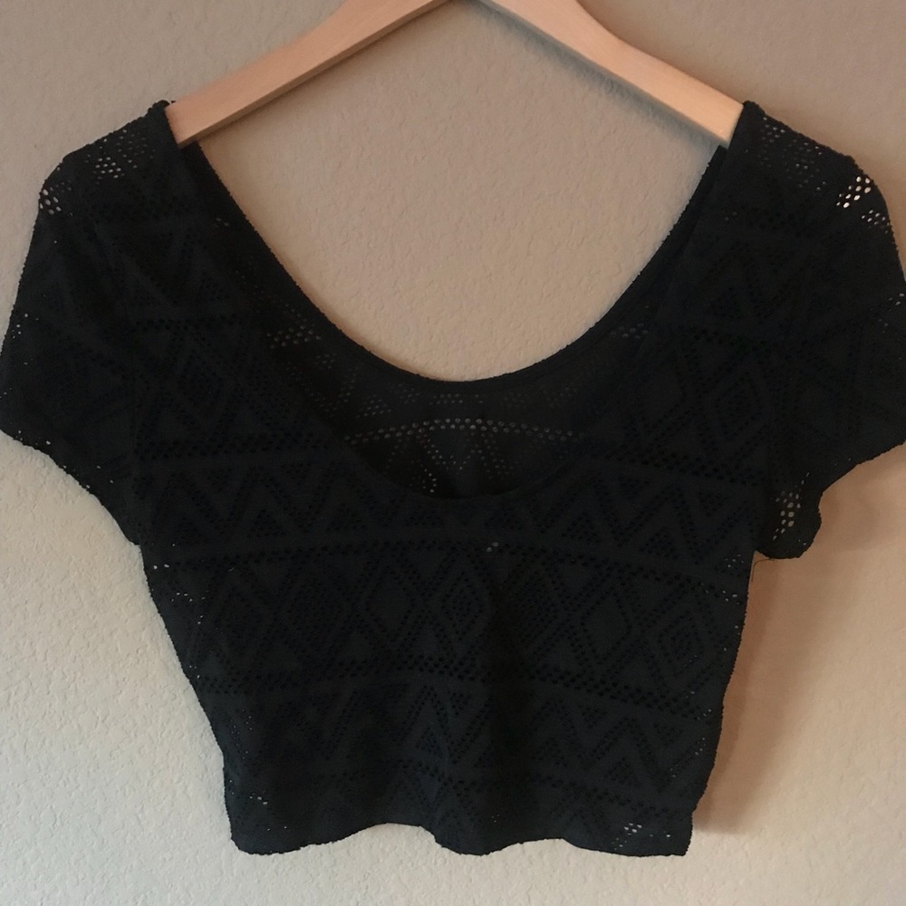 Black Crop Top Urban Outfitters - Picture 2 of 3
