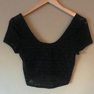 Black Crop Top Urban Outfitters