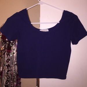 navy blue crop top