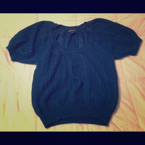Deep Teal Crocheted Express Sweater