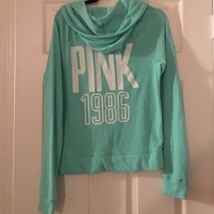 Teal/mint Victoria's Secret pink hoodie