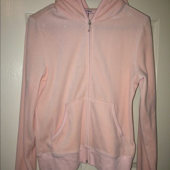 JUICY JACKET: baby pink zip up juicy hoody