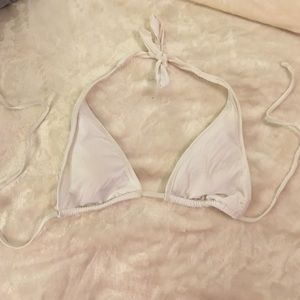 White halter swim top