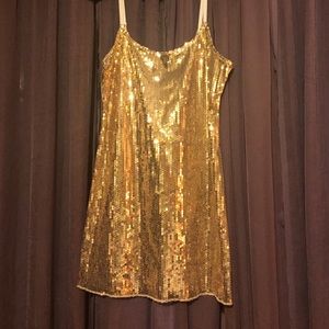 Small Gold Sequin Free People Dress