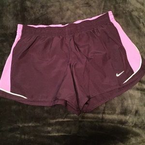 Dark purple Nike dri-fit running shorts