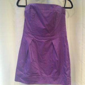 French Connection purple strapless mini dress