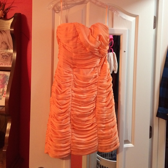 orange Ruffles party dress