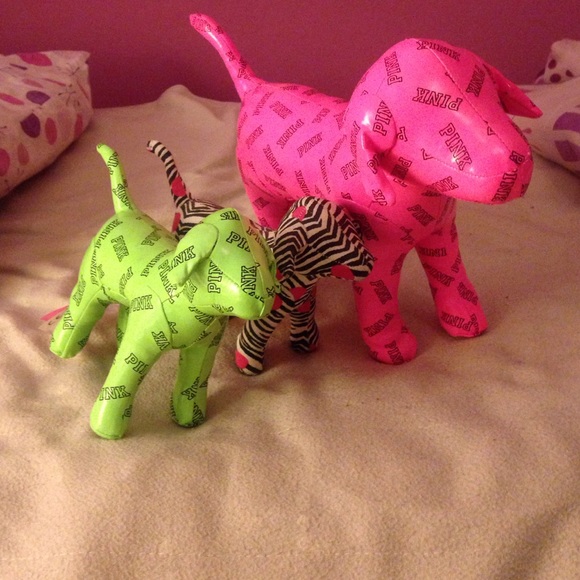 2 Victoria's Secret pink dogs