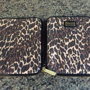 Betsy Johnson cheetah print iPad zipper case