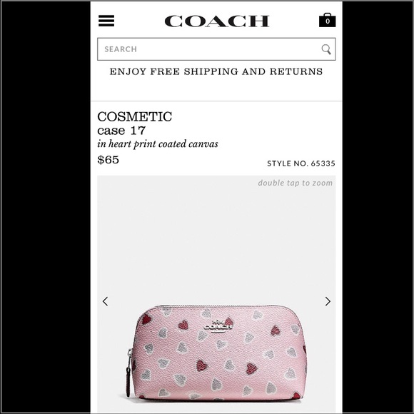 ISO - Coach Heart Cosmetic Case - Picture 3 of 3