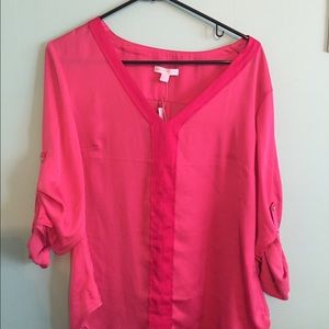Pink/silk New York and Company Blouse