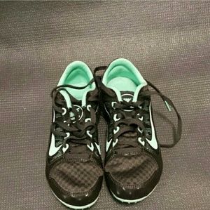 Aqua and black Track Spikes