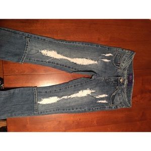 Distressed jeans