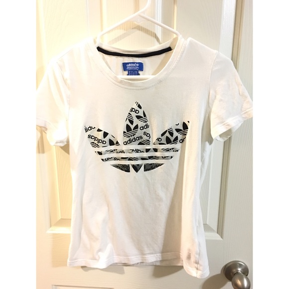 Adidas white tee