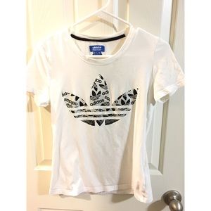Adidas white tee