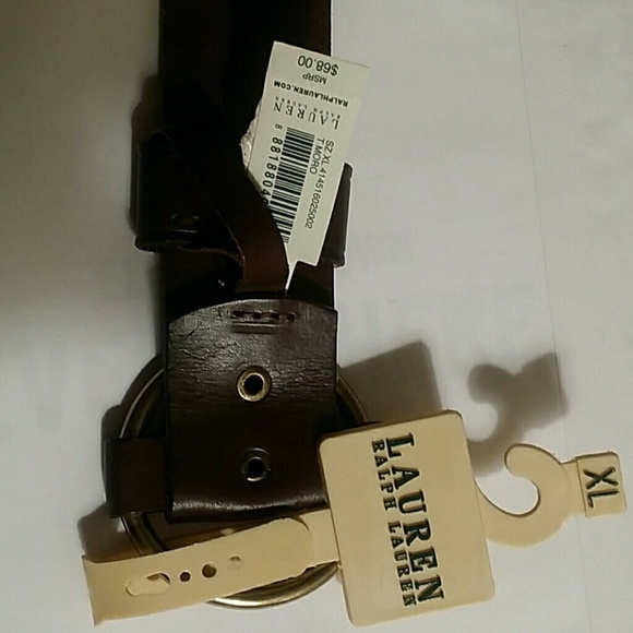 @SOLD@Lauren Ralph Studded 'O' Ring Leather Belt - Picture 3 of 3