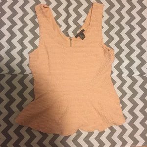 Peach peplum blouse