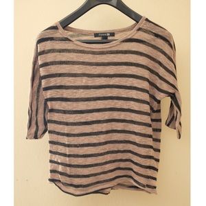 Brown and Black, Light Knit Sweater Top