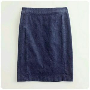 Grey corduroy pencil skirt