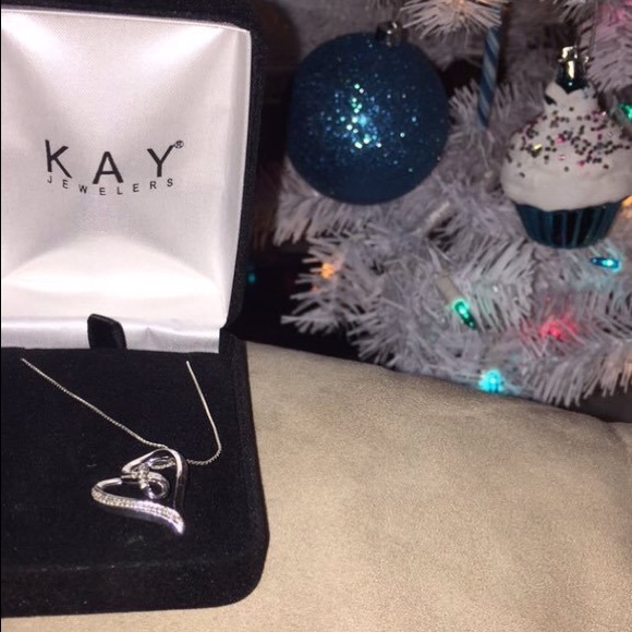 Heart . Infinity necklace only worn once . Real