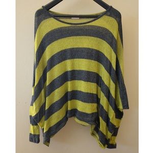 Lime Green and Navy Bag Sweater